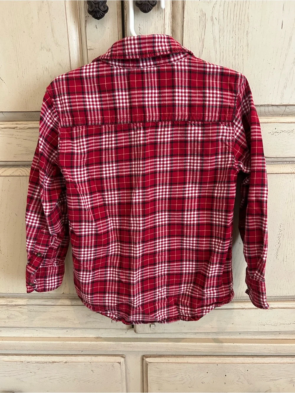 Carter's Red & White Plaid Button-Down Shirt